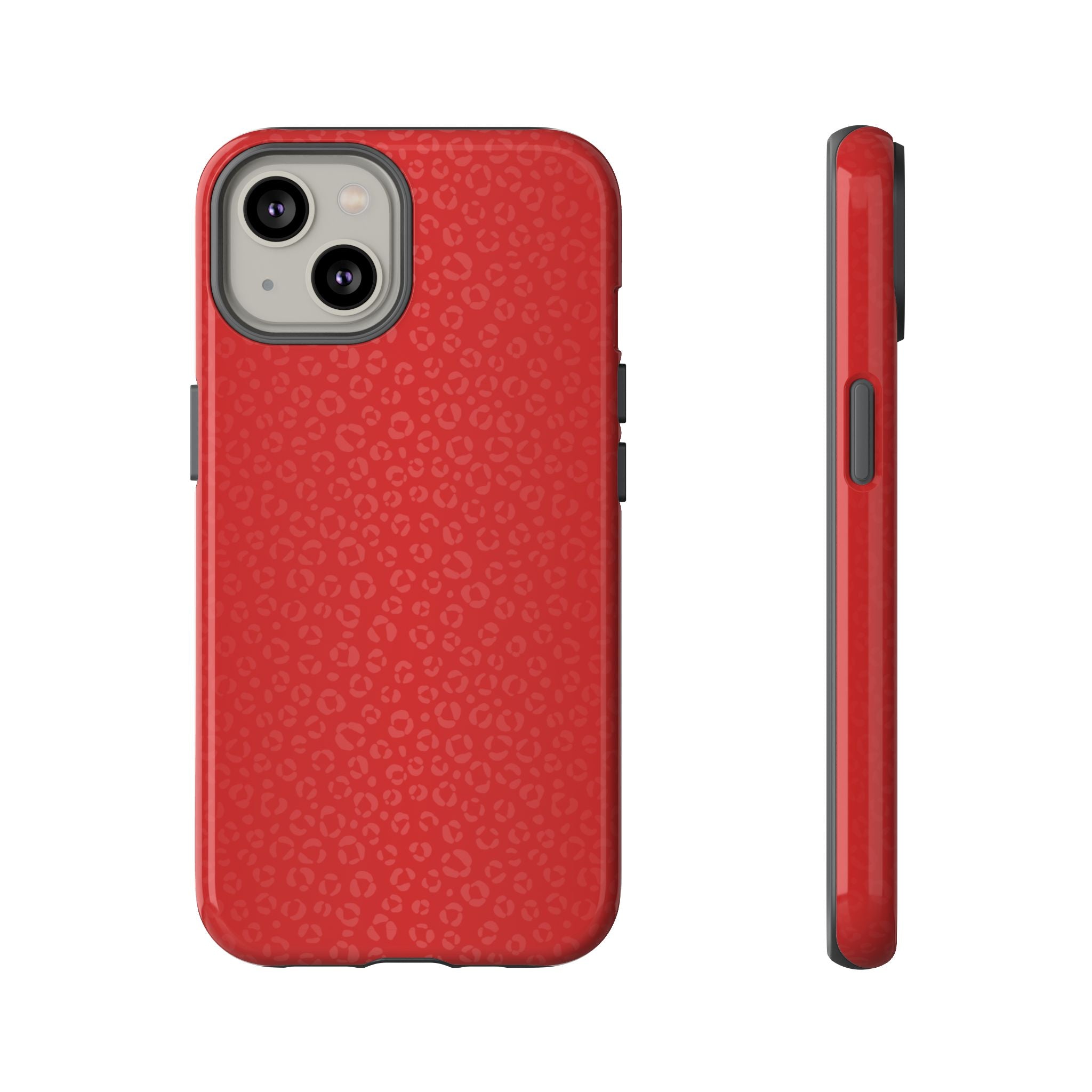 Coque de téléphone à motif léopard rouge vif