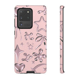 Coque de téléphone | Croquis chromés sur fond rose