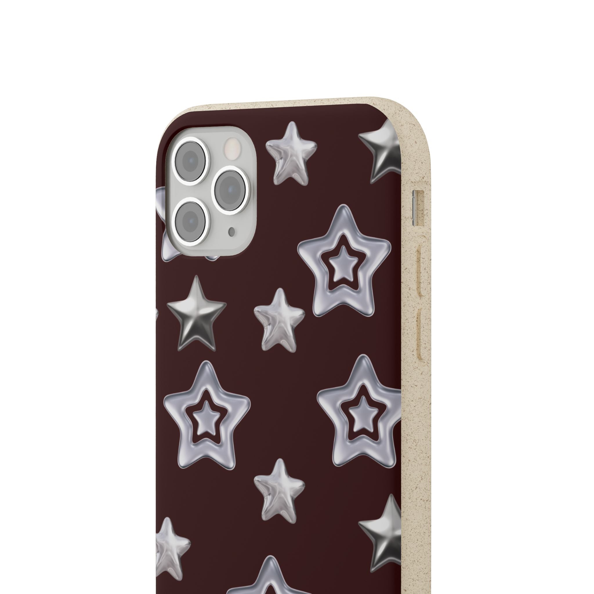 Chrome Hearts on Burgundy Biodegradable Phone Case