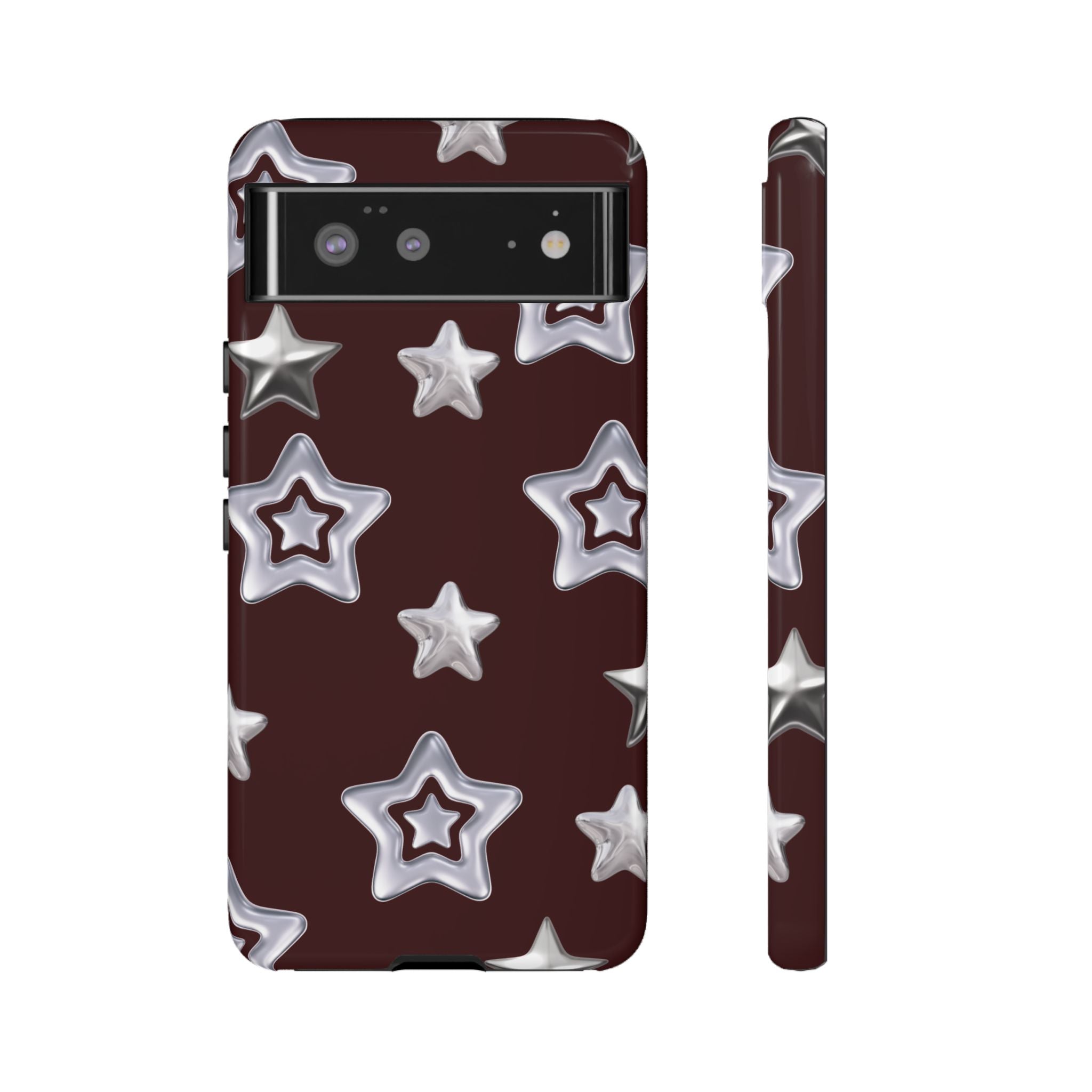 Phone Case | Chrome Hearts on Burgundy