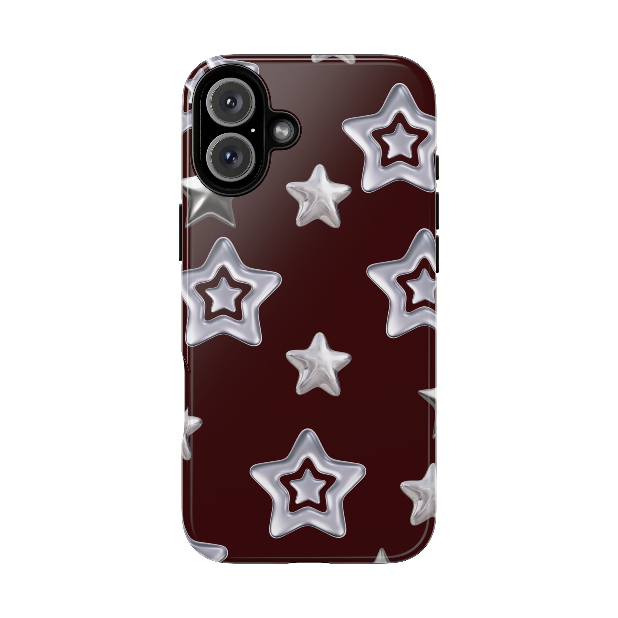 Phone Case | Chrome Hearts on Burgundy