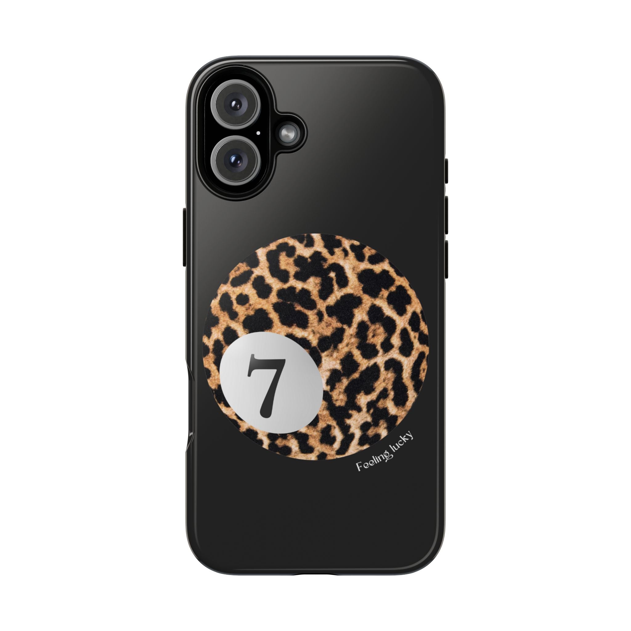 Coque de téléphone | Lucky Leopard Print Ball (noir)