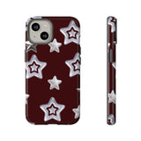 Phone Case | Chrome Hearts on Burgundy