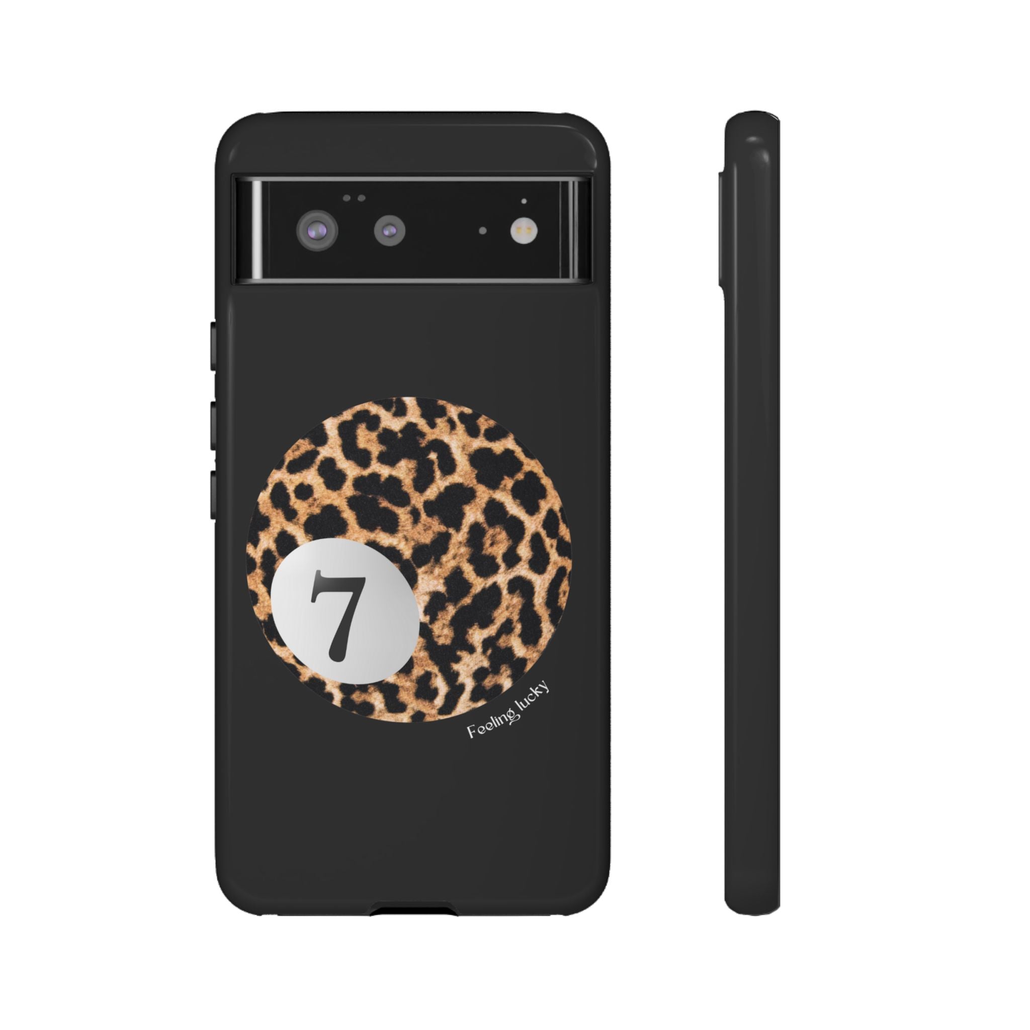 Coque de téléphone | Lucky Leopard Print Ball (noir)