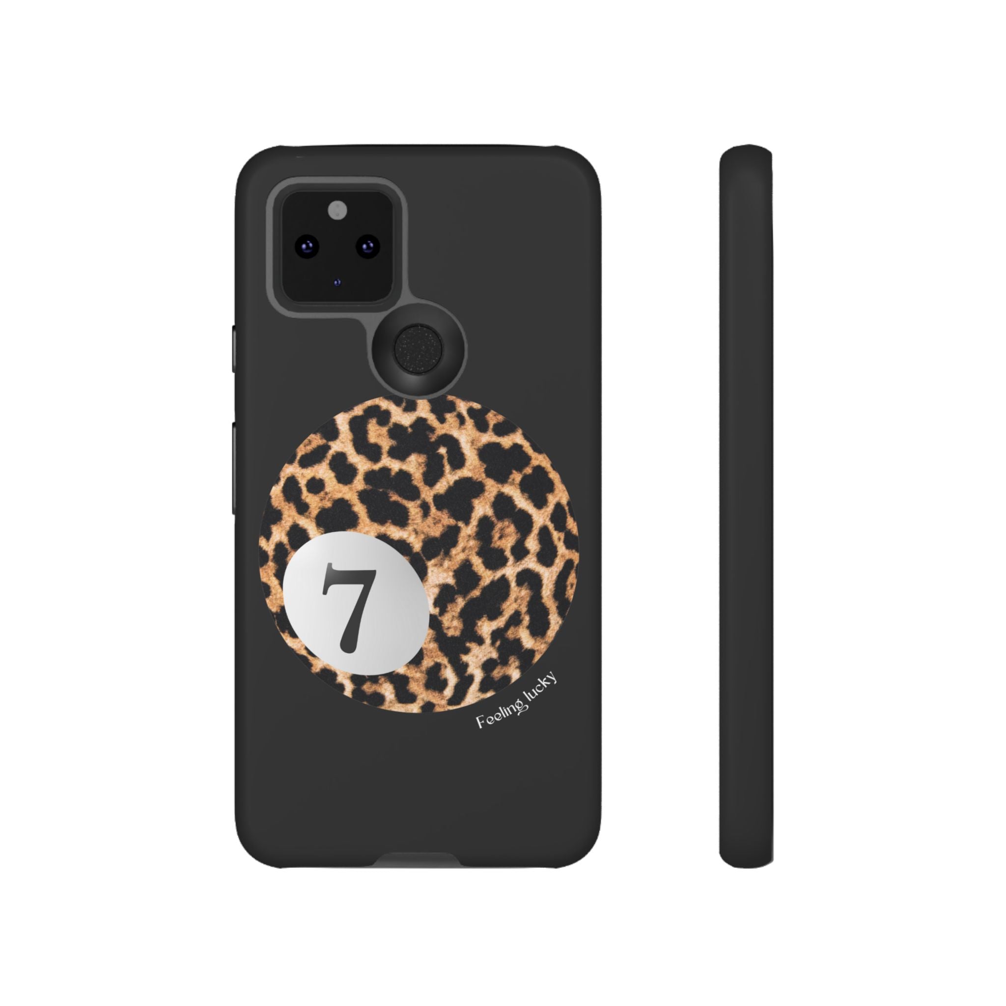 Coque de téléphone | Lucky Leopard Print Ball (noir)