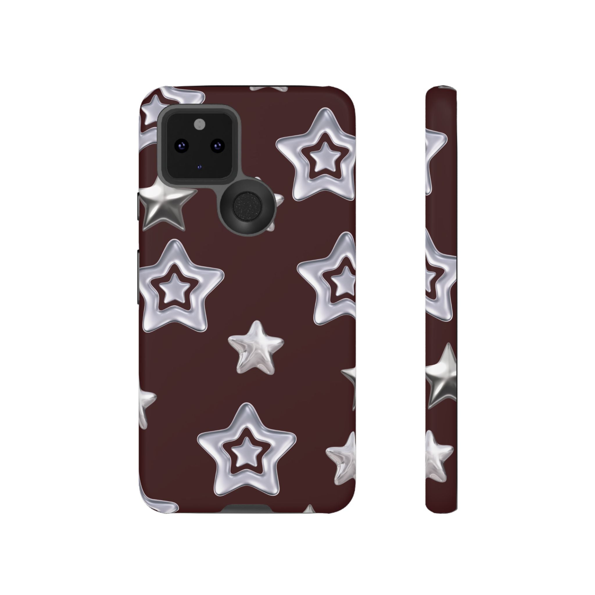 Phone Case | Chrome Hearts on Burgundy