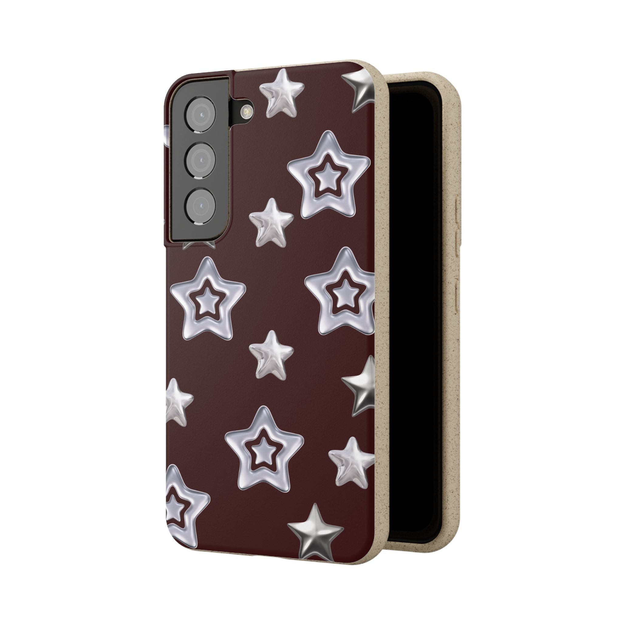 Chrome Hearts on Burgundy Biodegradable Phone Case