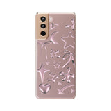 Coque de téléphone transparente | Croquis chromés (rose)