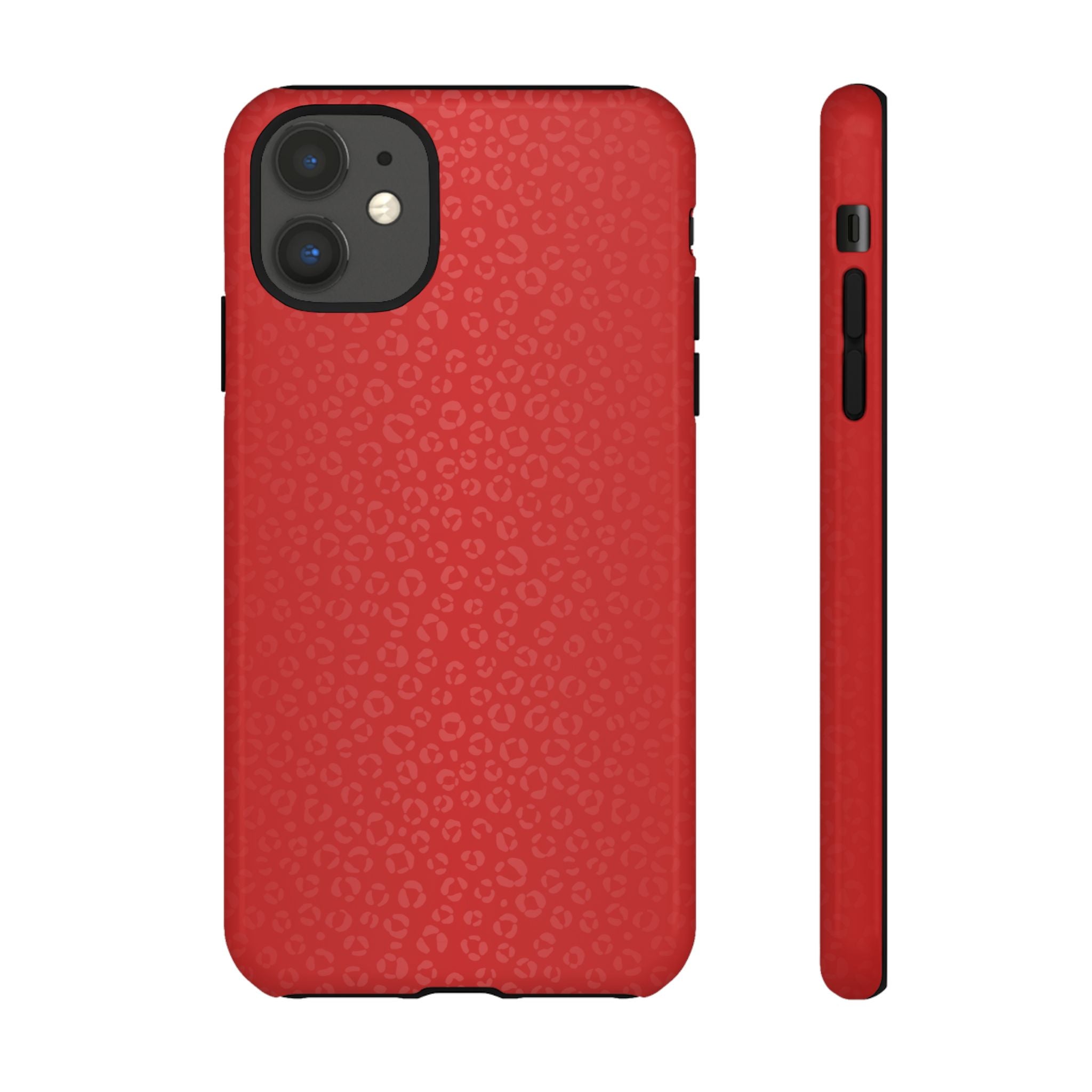 Coque de téléphone à motif léopard rouge vif