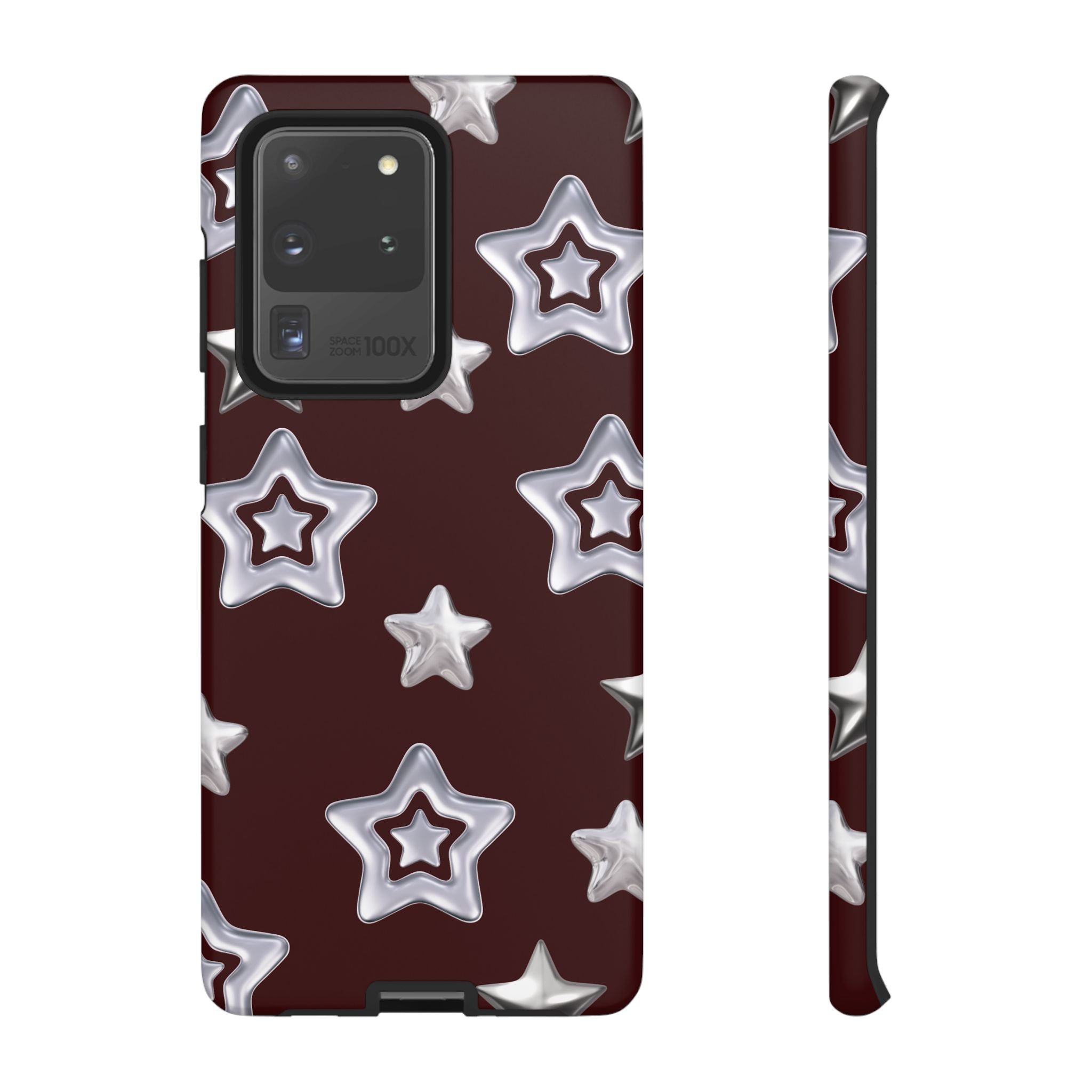 Coque de téléphone | Chrome Hearts sur bordeaux