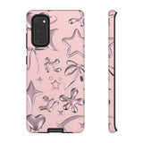 Coque de téléphone | Croquis chromés sur fond rose