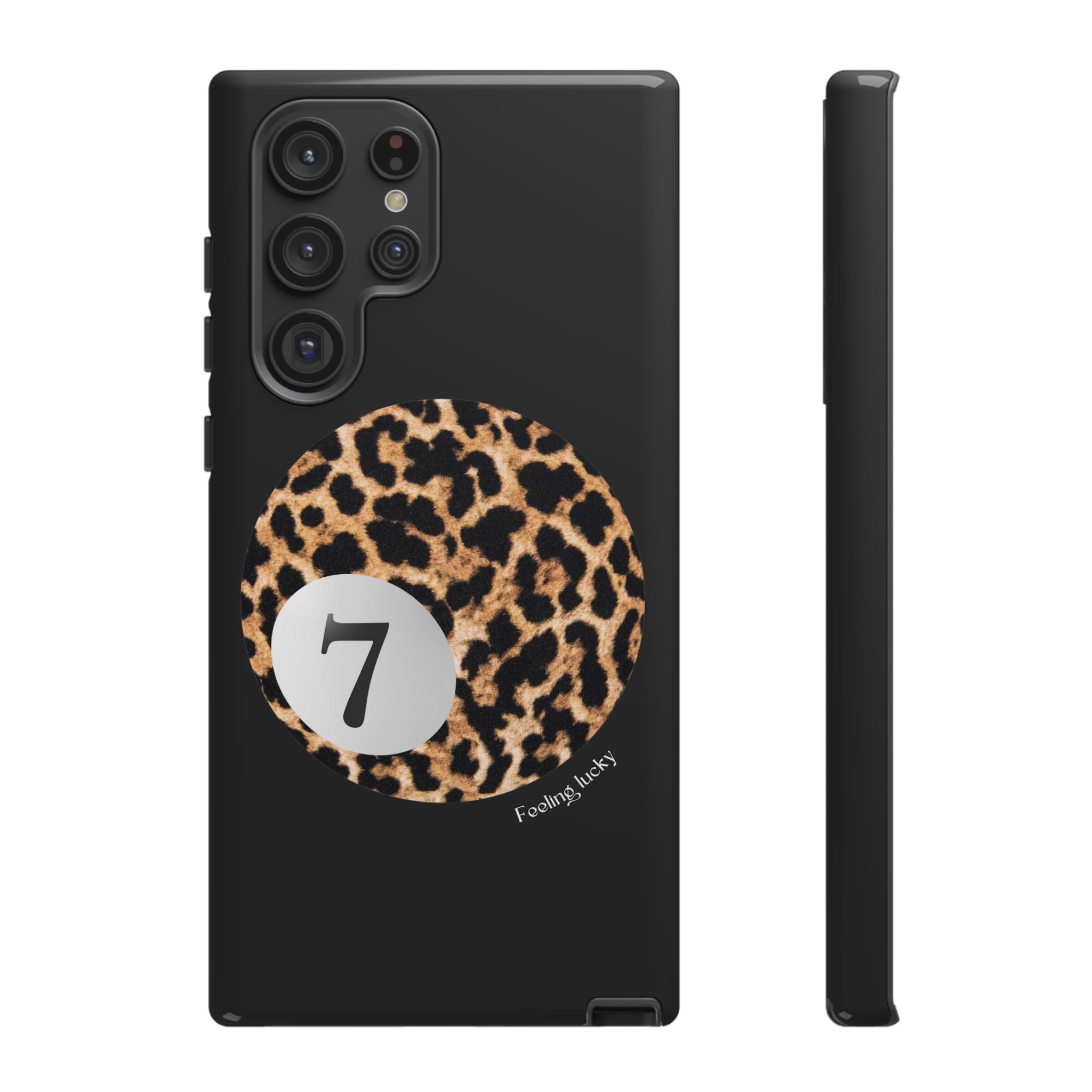 Coque de téléphone | Lucky Leopard Print Ball (noir)