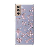 Clear Phone Case | Chrome Sketches (Pink)