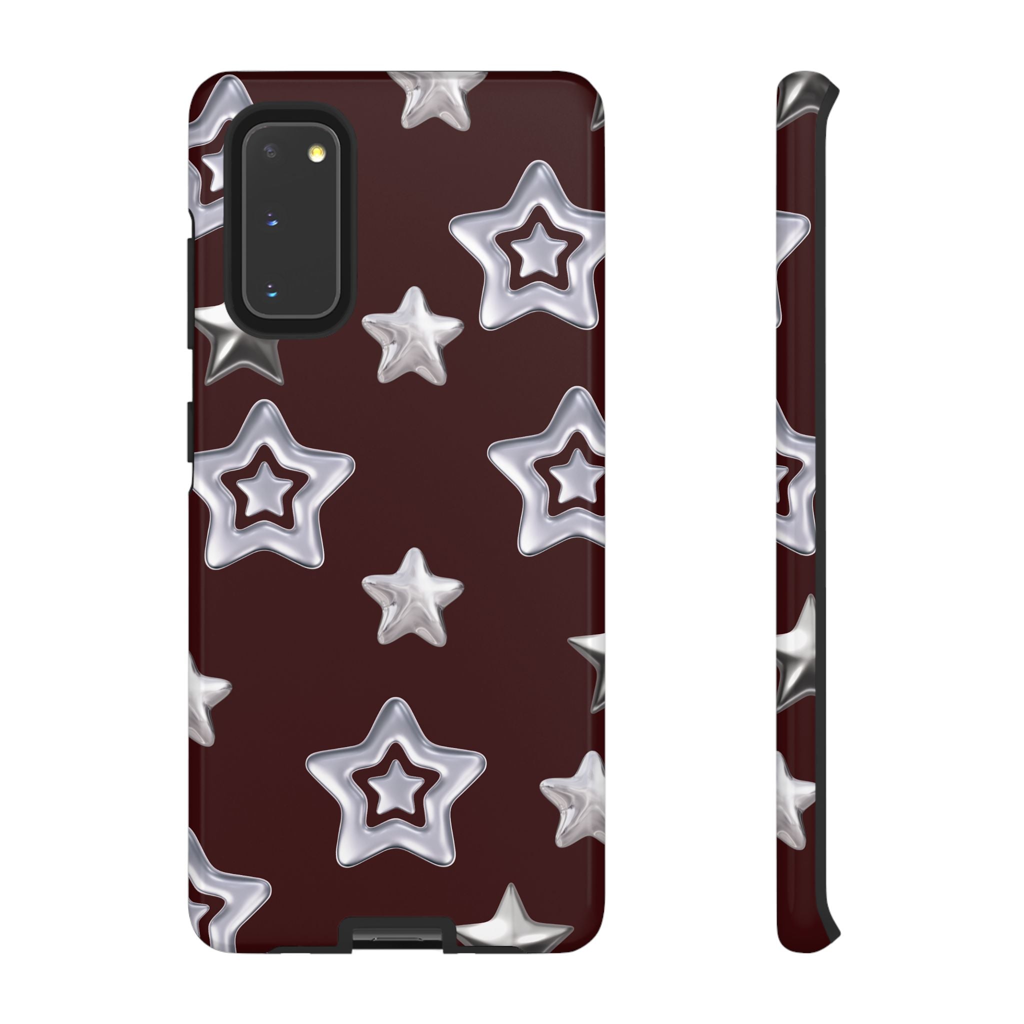 Phone Case | Chrome Hearts on Burgundy