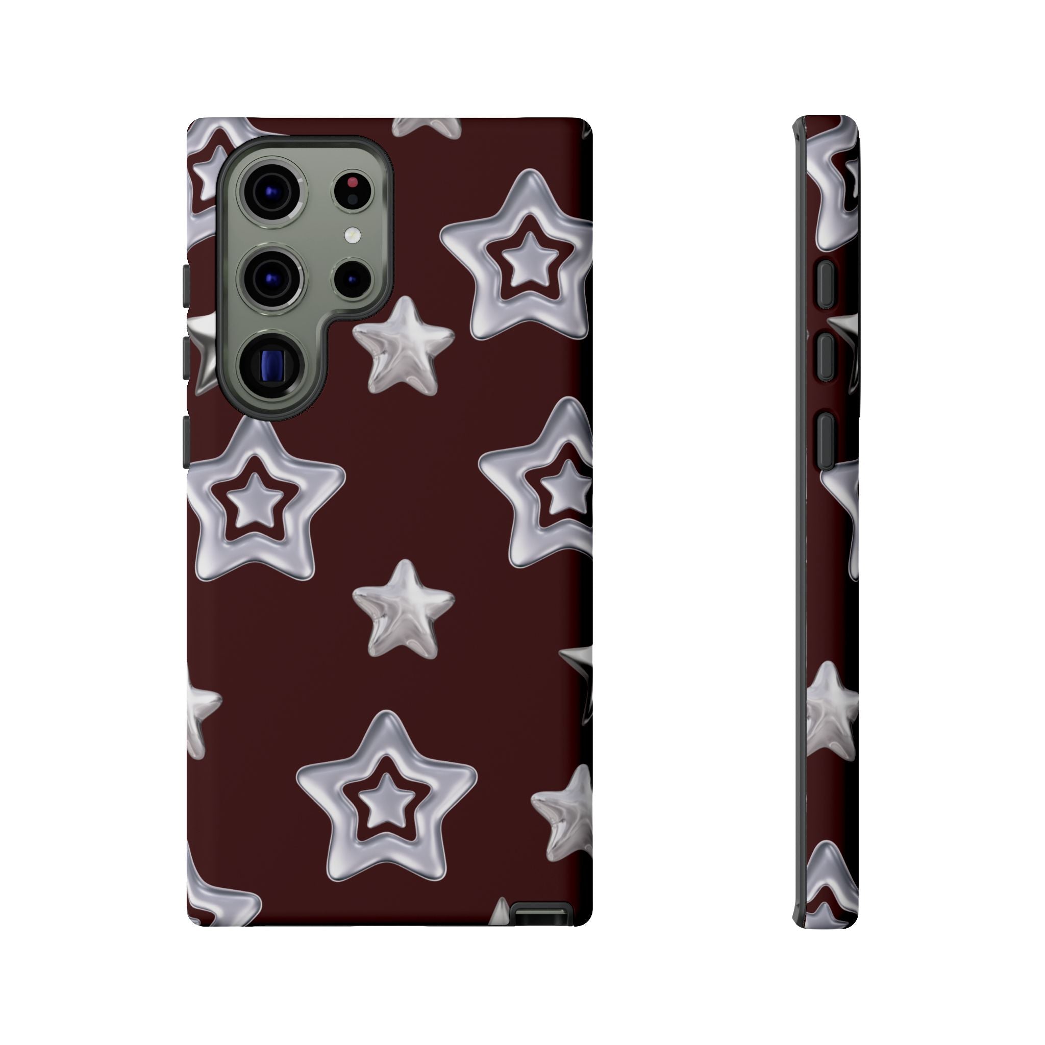 Coque de téléphone | Chrome Hearts sur bordeaux