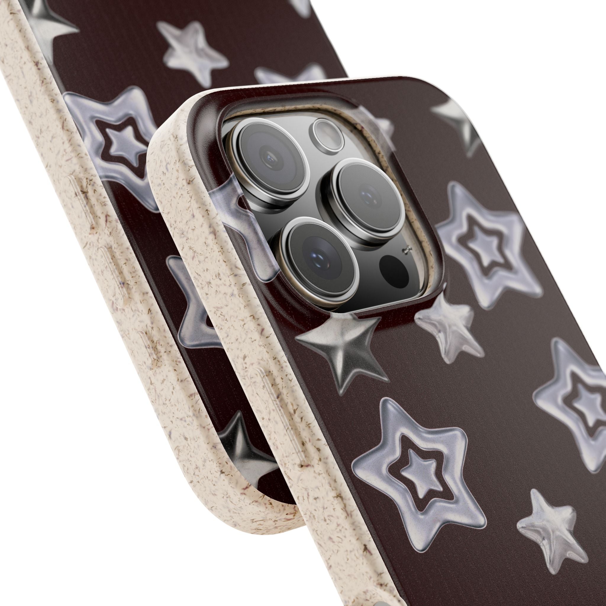 Chrome Hearts on Burgundy Biodegradable Phone Case