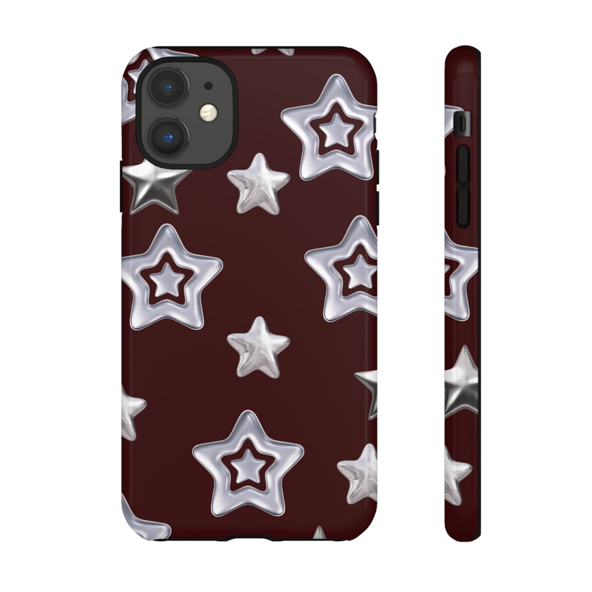 Coque de téléphone | Chrome Hearts sur bordeaux