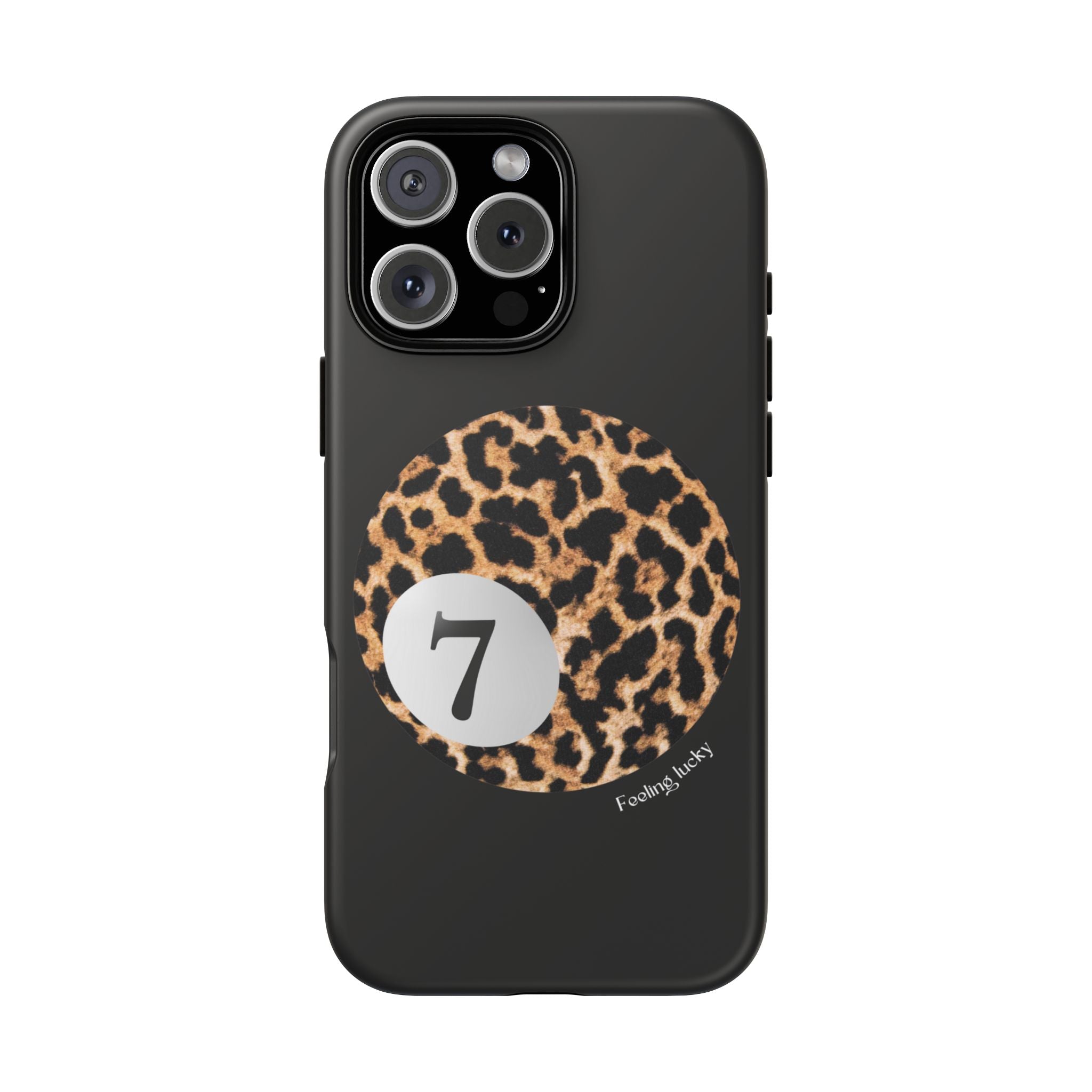 Coque de téléphone | Lucky Leopard Print Ball (noir)