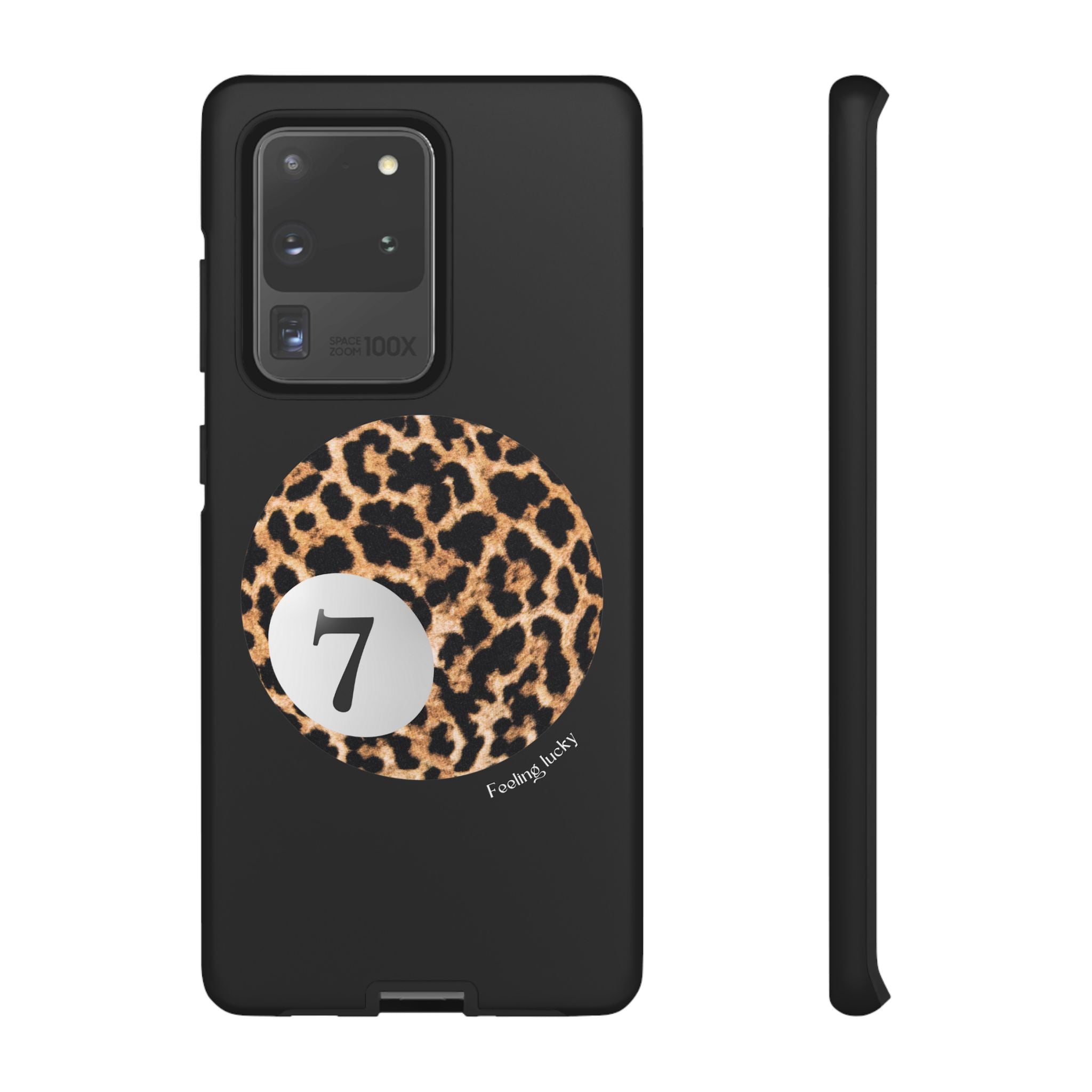 Coque de téléphone | Lucky Leopard Print Ball (noir)