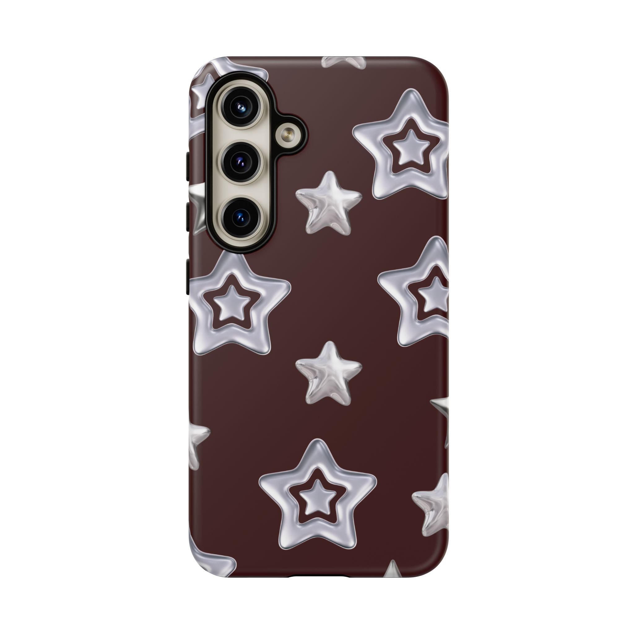 Phone Case | Chrome Hearts on Burgundy